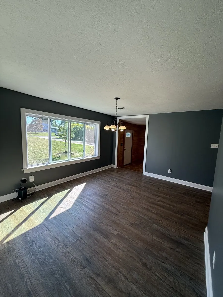 Interior painting with accent wall and trim