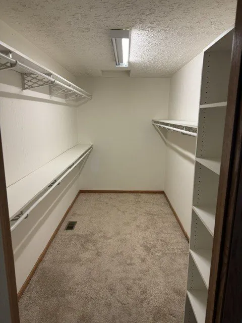 River Rock walk-in closet before remodel