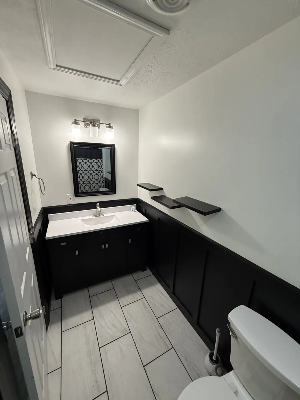 Bathroom with fresh paint and modern finish