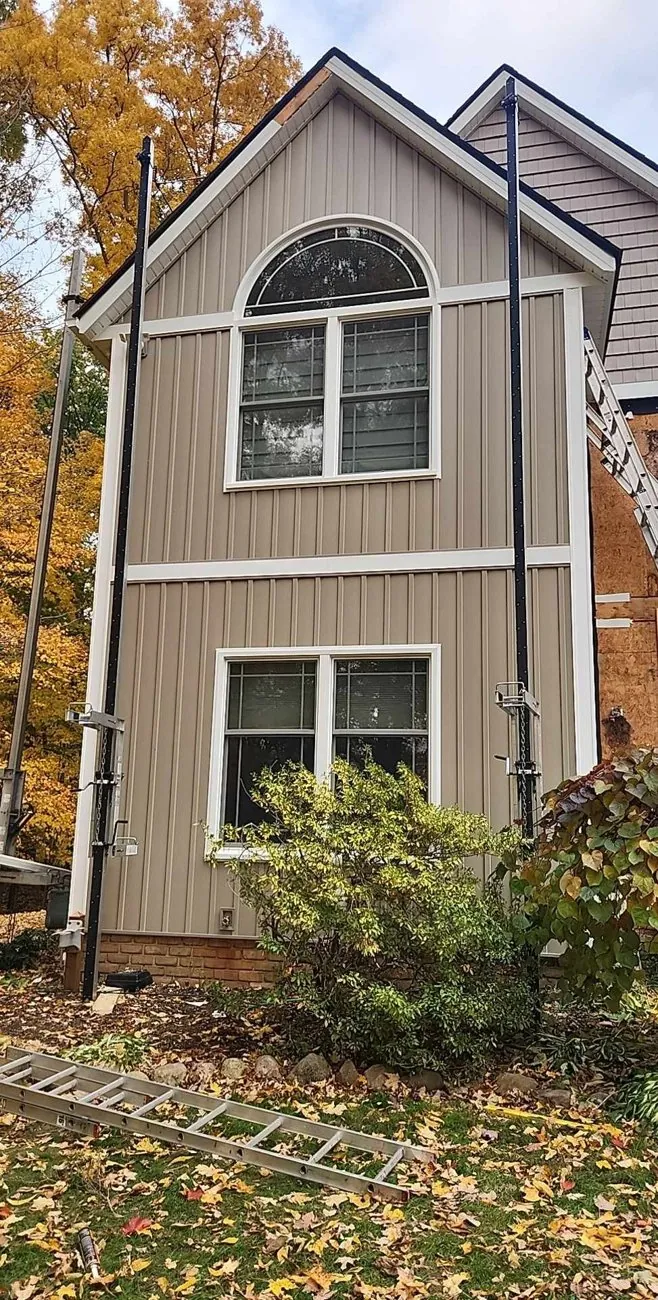 Exterior siding install by Precision Building Group
